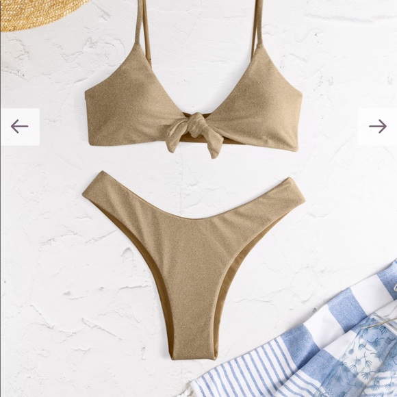 Pilot Gold Sparkle bikini bottoms and tops - Picture 11 of 12